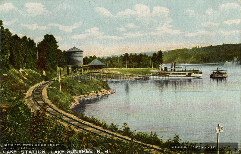Postcard: Lake Station, Lake Sunapee, N.H.